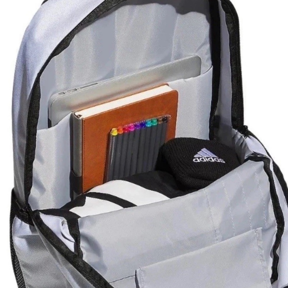 Adidas Excel 7 Unisex OSFA 15" Laptop Backpack Silver Dawn Grey Violet Purple - Picture 4 of 9